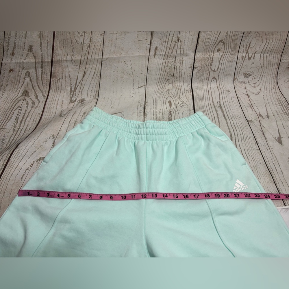 Women's Adidas Essential Studio Fleece Pants Joggers Relaxed Fit - Picture 10 of 12